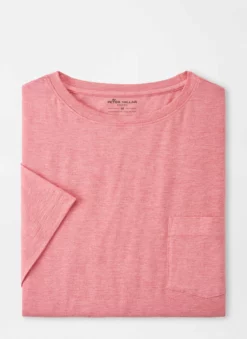 Peter Millar Seaside Summer Soft Pocket Tee (Pink Lemonade) Tops