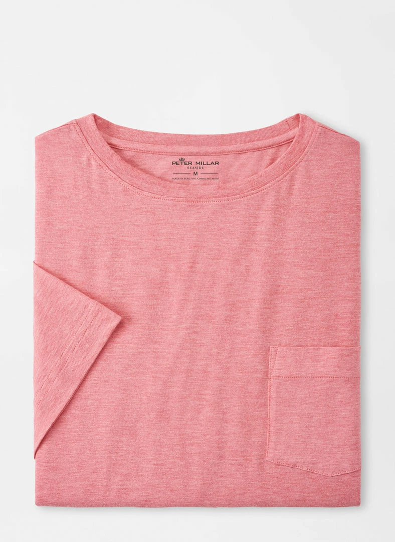 Peter Millar Seaside Summer Soft Pocket Tee (Pink Lemonade) Tops 3 Peter Millar Seaside Summer Soft Pocket Tee (Pink Lemonade) Tops