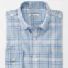 Peter Millar Yates Summer Soft Cotton Sport Shirt (Cottage Blue)