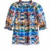 Marie Oliver Reiley Blouse (Sea Glass)