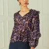 Marie Oliver Haley Blouse (Midnight Mandala) 1 Marie Oliver Haley Blouse (Midnight Mandala)