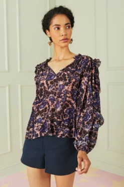 Marie Oliver Haley Blouse (Midnight Mandala)