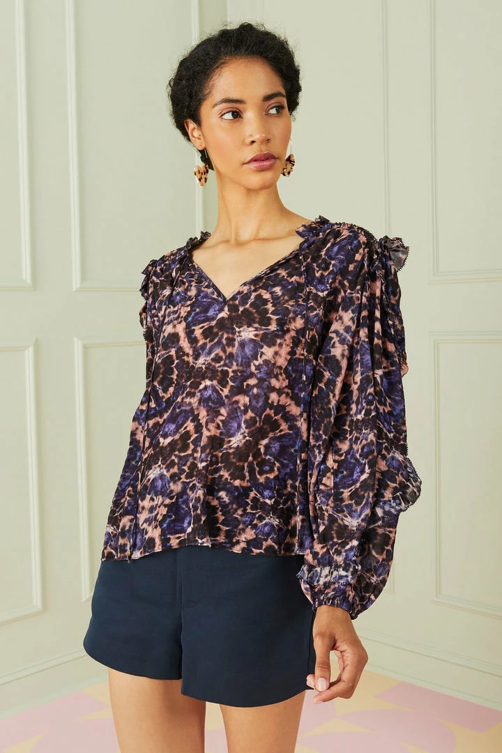 Marie Oliver Haley Blouse (Midnight Mandala) 3 Marie Oliver Haley Blouse (Midnight Mandala)