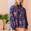Marie Oliver Tops June Blouse (Indigo Reef)
