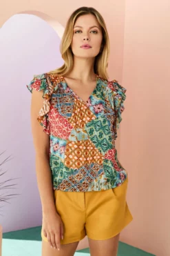 Marie Oliver Phoebe Blouse (Patchwork) Tops 7 Marie Oliver Phoebe Blouse (Patchwork) Tops