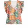 Marie Oliver Phoebe Blouse (Patchwork) Tops