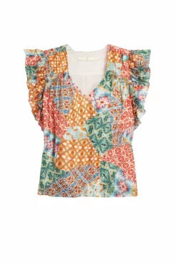 Marie Oliver Phoebe Blouse (Patchwork) Tops