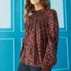 Marie Oliver Tops Sofia Blouse (Vermillion)