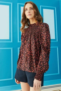 Marie Oliver Tops Sofia Blouse (Vermillion)