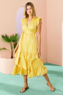 Marie Oliver Dresses Uma Dress (Ochre)