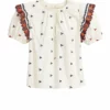 Marie Oliver Tops Vida Top (Ruffle Embroidery)
