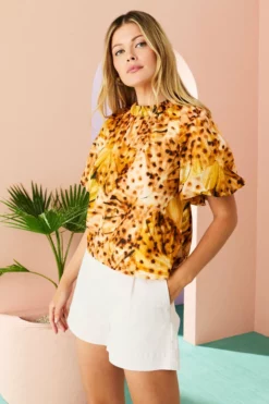 Marie Oliver Tops Wren Top (Golden Palm)