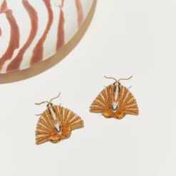 Mignonne Gavigan Accessories Fan Moth Earrings (Gold)