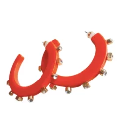 Smith & Co. Jewelry City Girl Jewel Hoop (Orange) Small