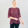 LaRoque Reece Top (Magenta Leaves)