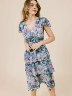 LaRoque Monroe Midi Dress (Blue Waterlily) Dresses