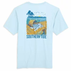 Southern Tide Oysters On The Dock T-Shirt (Dream Blue)