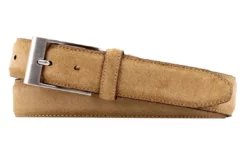 Martin Dingman Royal Water Repellent Suede Belt (Khaki)