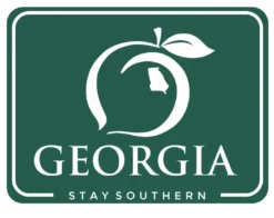 Peach State Pride Georgia Banner Decal (Green)
