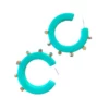 Smith & Co. City Girl Jewel Hoop (Turquoise) Small