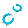 Smith & Co. City Girl Jewel Hoop (Teal) Small Jewelry