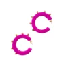 Smith & Co. City Girl Jewel Hoop (Fuchsia) Small 2 Smith & Co. City Girl Jewel Hoop (Fuchsia) Small