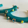 Smith & Co. City Girl Jewel Hoop (Harbor Blue) Small Jewelry 2 Smith & Co. City Girl Jewel Hoop (Harbor Blue) Small Jewelry