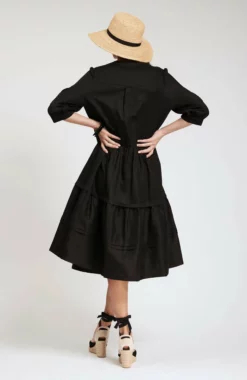 Tyler Boe Meghan Linen Midi Dress (Black) 7 Tyler Boe Meghan Linen Midi Dress (Black)