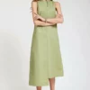 Tyler Boe Cynthia Polished Midi Dress (Seagrass) Dresses