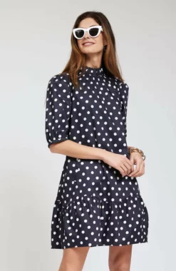 Tyler Boe Pippa Poplin Dot Skimmer Dress (Multi)