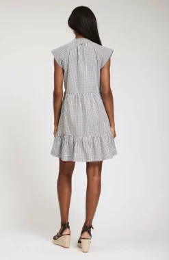 Tyler Boe Claudia Cotton Check Dress (Black) Dresses