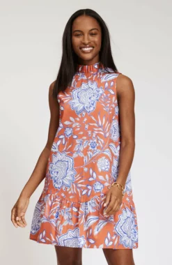 Tyler Boe Poppy Fleur De Lis Skimmer Dress (Multi) Dresses