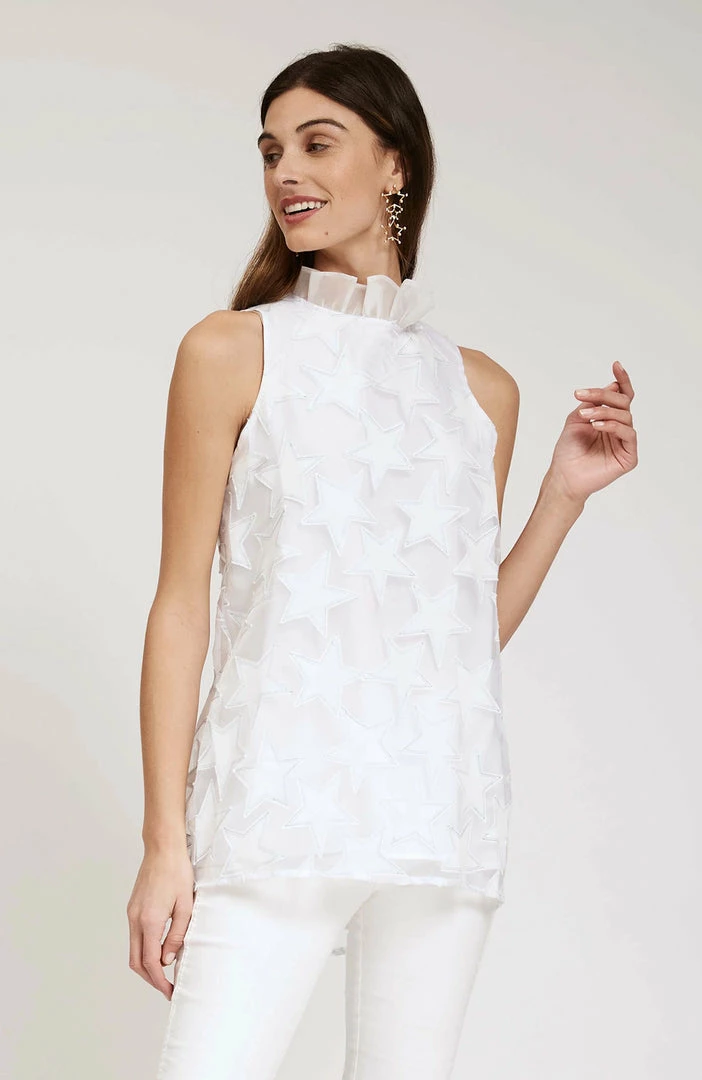 Tyler Boe CLAUDETTE APPLIQUÉ STAR TOP (White) 4 Tyler Boe CLAUDETTE APPLIQUÉ STAR TOP (White)