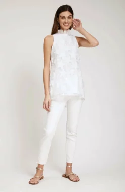 Tyler Boe CLAUDETTE APPLIQUÉ STAR TOP (White) 7 Tyler Boe CLAUDETTE APPLIQUÉ STAR TOP (White)