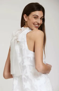 Tyler Boe CLAUDETTE APPLIQUÉ STAR TOP (White)