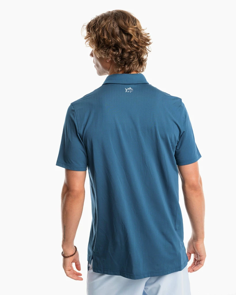 Southern Tide Tops Driver Abott Striped Performance Polo (Admiral Blue) 4 Southern Tide Tops Driver Abott Striped Performance Polo (Admiral Blue)