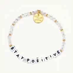 Little Words Project Stay Positive Bracelet (Icy)