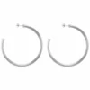 Sheila Fajl Smaller Everybody's Favorite Hoops (Brushed Silver) Jewelry