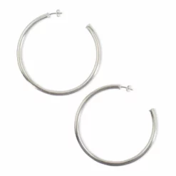 Sheila Fajl Everybody's Favorite Hoops 2 1/2 Brushed Silver