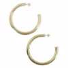 Sheila Fajl Jewelry Arlene Hoops 2.5 Inch (Brushed Gold)