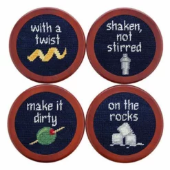 Smathers & Branson Gifts For Him Cocktail Orders Coaster Set (Dark Navy)