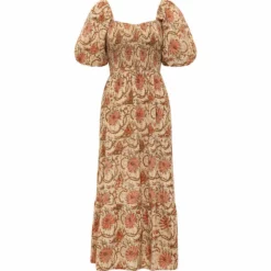 Anna Cate Mae Midi (Coral Floral) Dresses