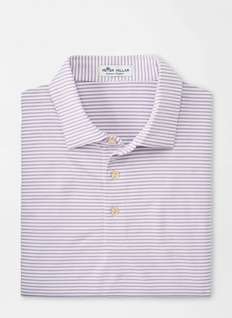 Peter Millar Buoy Performance Jersey Polo (White/Cottoage Blue) 3 Peter Millar Buoy Performance Jersey Polo (White/Cottoage Blue)