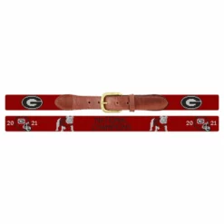 Smathers & Branson Accessories Georgia 2021 National Championship Belt (Red)