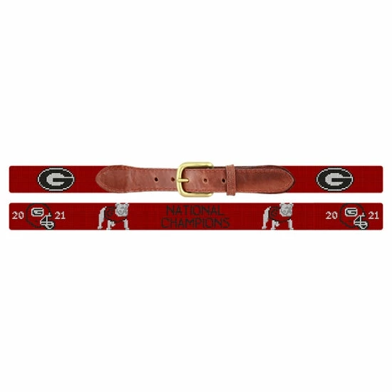 Smathers & Branson Accessories Georgia 2021 National Championship Belt (Red) 4 Smathers & Branson Accessories Georgia 2021 National Championship Belt (Red)