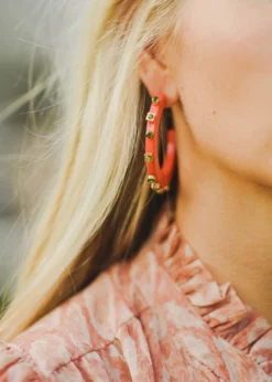 Smith & Co. City Girl Jewel Hoop (Pink Lemonade) Small