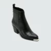 Dolce Vita Abie Bootie (Black Croco Embossed) Shoes