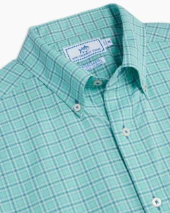 Southern Tide Tops Ebb Plaid Intercoastal Shirt (Wasabi)