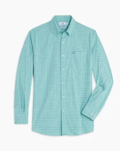 Southern Tide Tops Ebb Plaid Intercoastal Shirt (Wasabi)