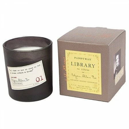 Paddywax Library 6.5 Oz Candle (Poe) 3 Paddywax Library 6.5 Oz Candle (Poe)